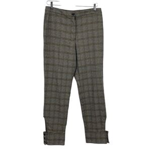 Current Air LA Pants Womens‎ Medium Plaid Check Houndstooth Cutout Ankle